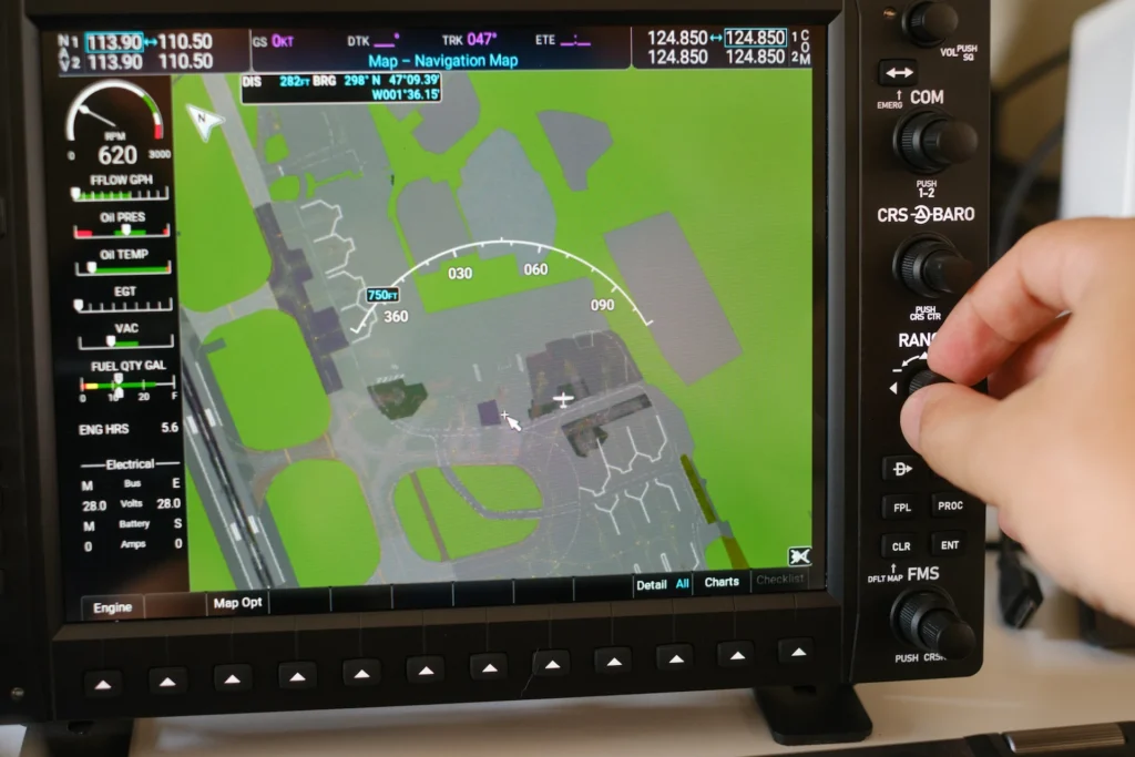 Painel MOZA MGX1000 em uso com o Microsoft Flight Simulator — imagem 6