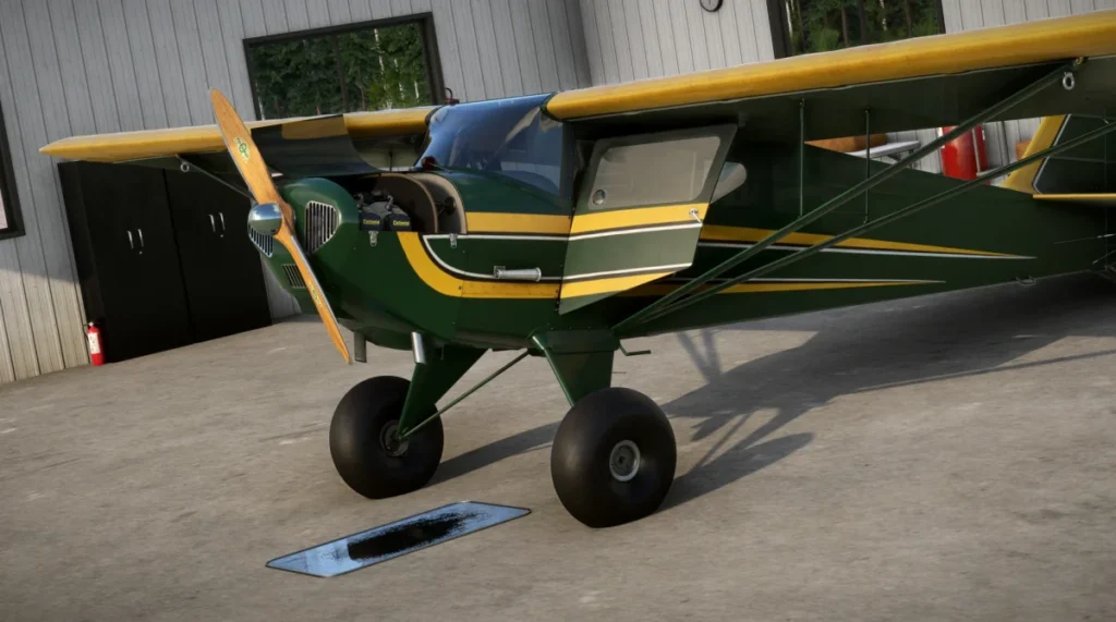Taylorcraft BC-12D na versão Bush com pneus tundra