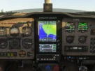 Lancair Legacy da Flysimware com aviônicos Avidyne no painel analógico