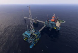 Plataformas offshore do Aerosoft North Sea no Microsoft Flight Simulator 2024