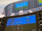 Painel MOZA MGX1000 diante do cockpit virtual no Microsoft Flight Simulator 2024