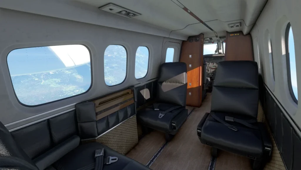 Cabine executiva do Twin Commander