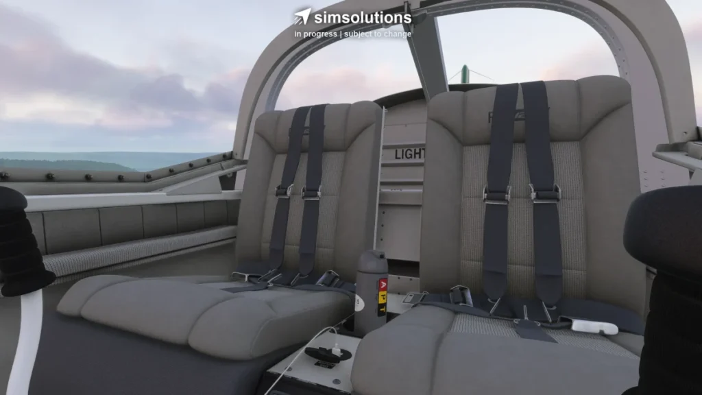 Interior da cabine do Van’s RV-12iS da SimSolutions