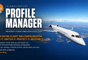 Profile Manager do IslandSimPilot para perfis e backups do Microsoft Flight Simulator