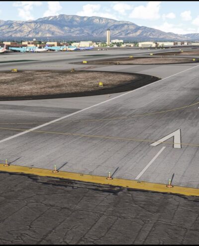 Prévia do cenário PacSim Albuquerque International Sunport no Microsoft Flight Simulator