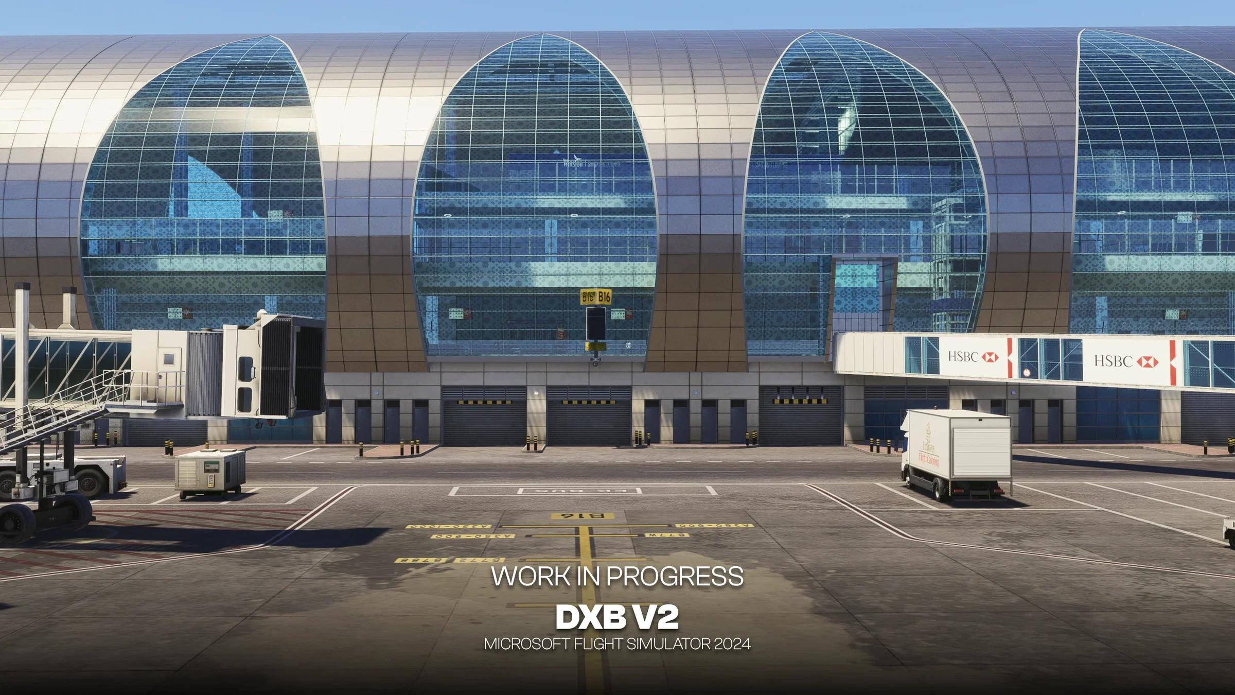 Outra vista externa de Dubai V2 no MSFS 2024