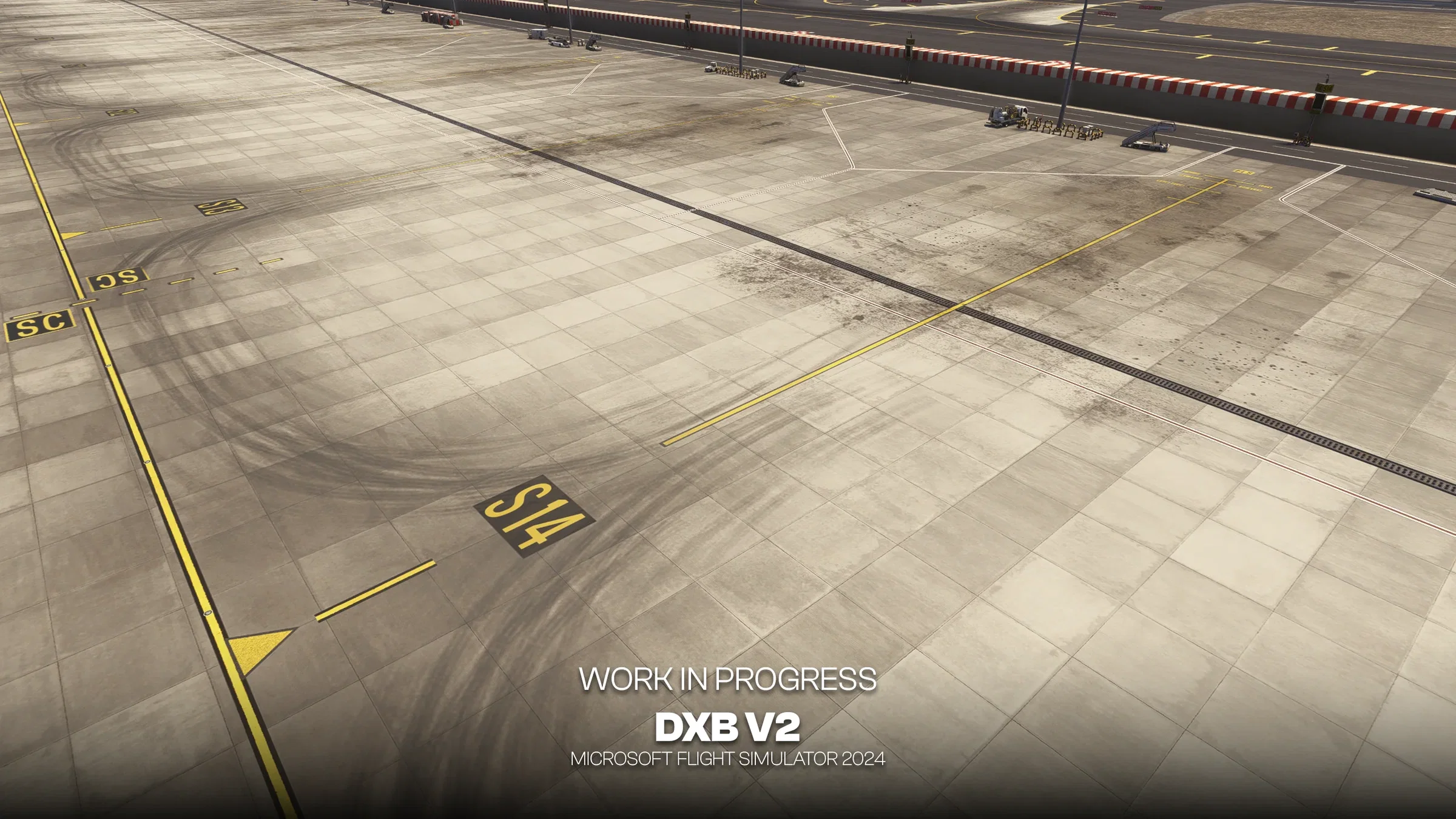 Vista do terreno remodelado de Dubai V2 no MSFS 2024