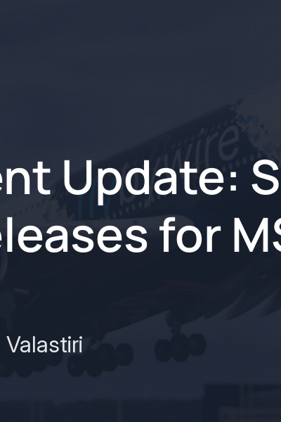 Card oficial da FlyByWire sobre releases específicos para MSFS 2020 e MSFS 2024