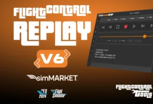 Arte do FlightControlReplay 6 para gravação e replay no Microsoft Flight Simulator