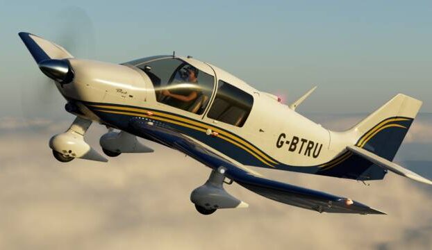 Robin DR400 da Just Flight em voo no X-Plane 12