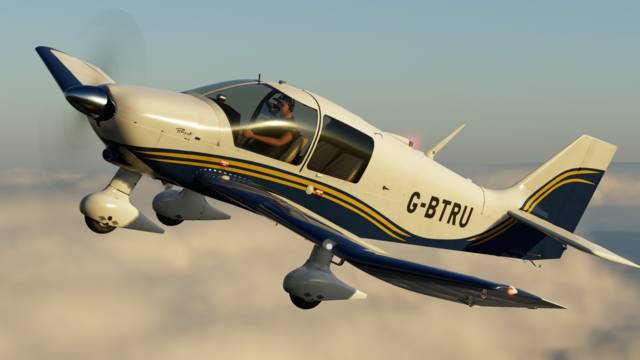 Robin DR400 da Just Flight em voo no X-Plane 12