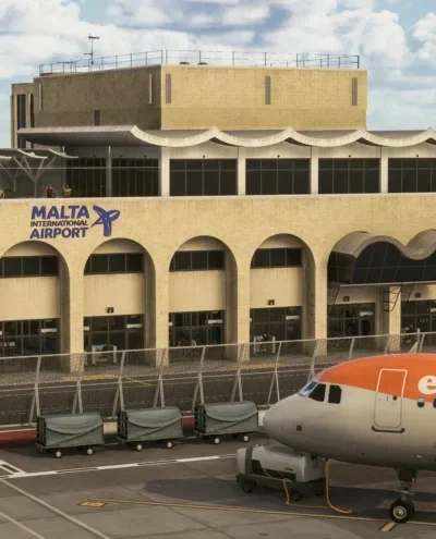 Terminal do Malta International Airport da iniBuilds para Microsoft Flight Simulator 2024