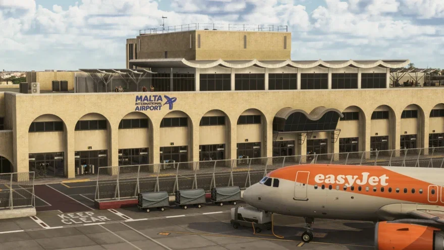 Terminal do Malta International Airport da iniBuilds para Microsoft Flight Simulator 2024