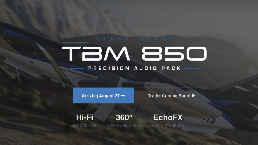 Echo 19 Audio Pro Sound Pack para Black Square TBM 850 no Microsoft Flight Simulator