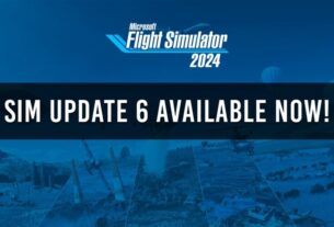 Banner oficial do Sim Update 6 disponível para Microsoft Flight Simulator 2024