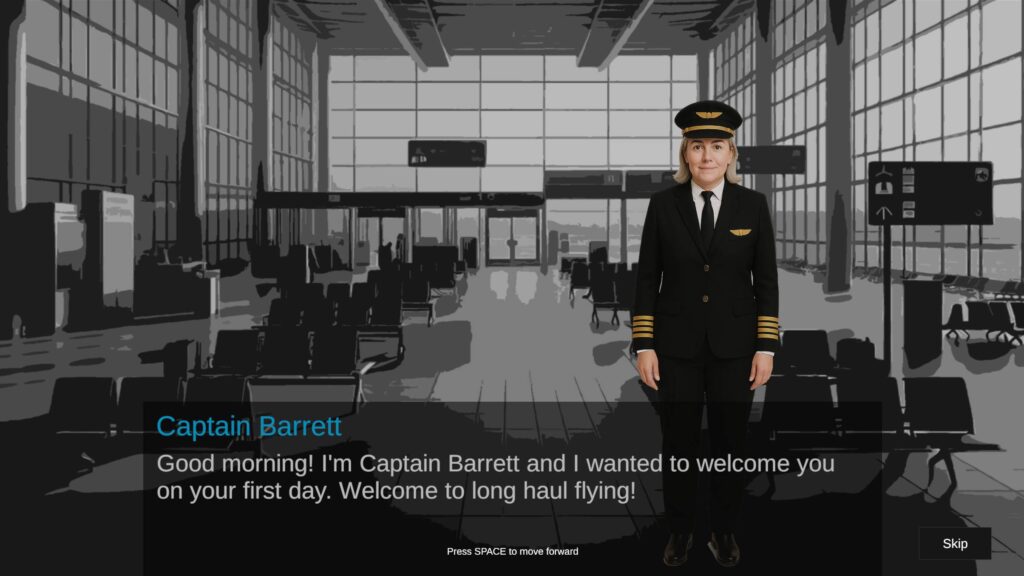 Captura do Fly the Line Airline Edition da Just Flight para carreira aérea