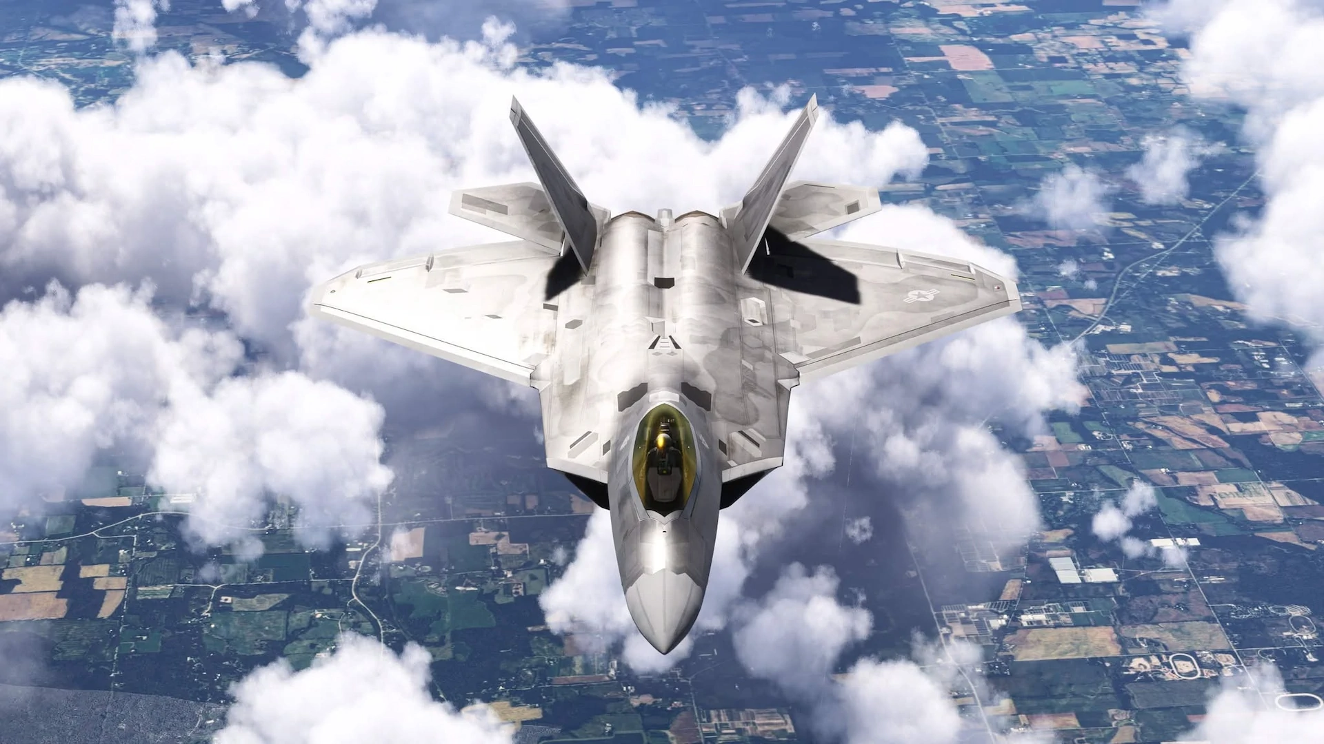 Top Mach Studios F-22 Raptor reconstruído para MSFS 2024 em voo