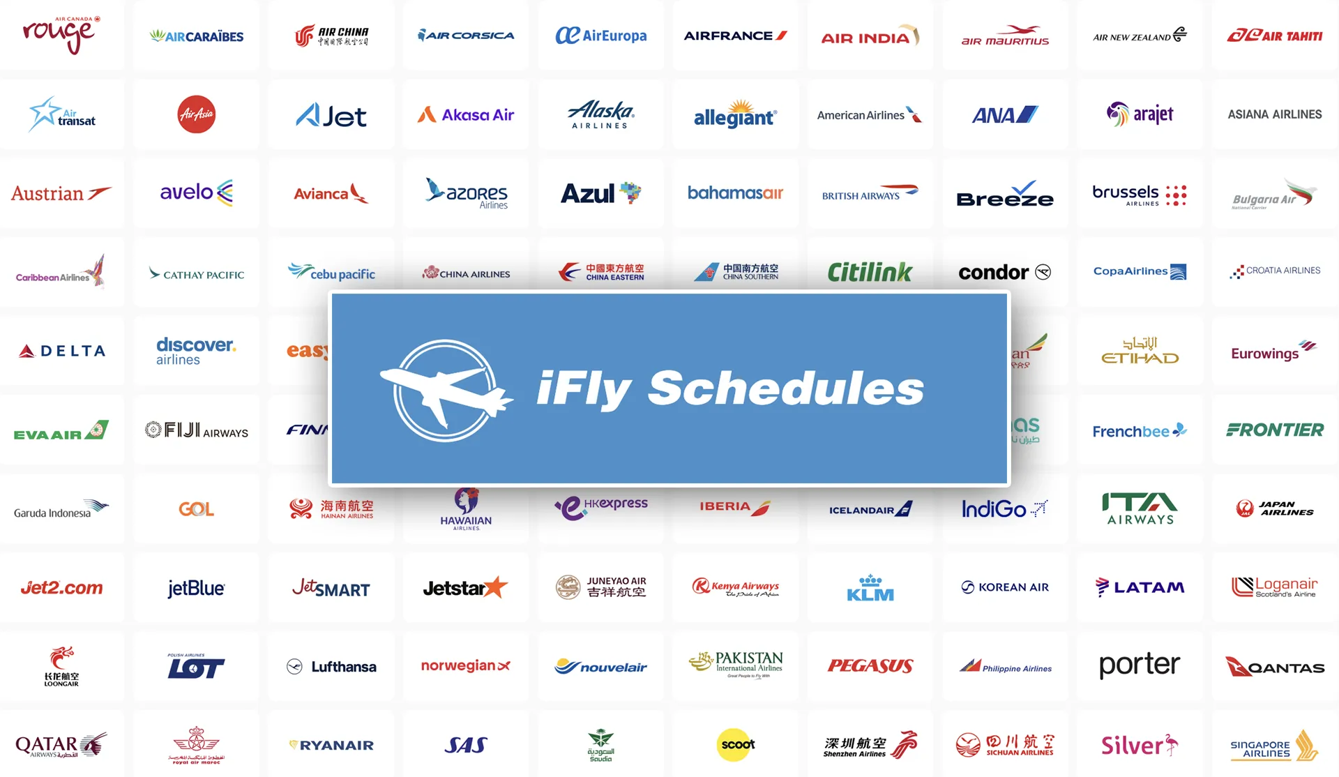 Interface do iFly Schedules com ferramentas de carreira e rotas para simuladores