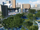 Cenário urbano do simHeaven X-World Pro no X-Plane 12