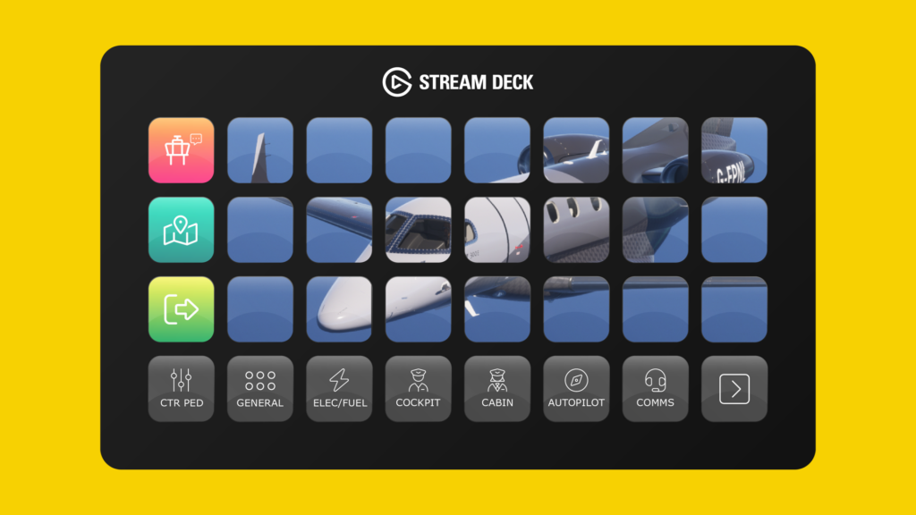 Imagem do Flight Panels/Phenom 300E para perfis de Stream Deck no MSFS