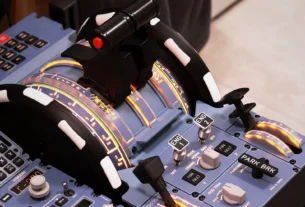 Hoowalt D107 throttle Airbus com manetes e controles para simuladores de voo
