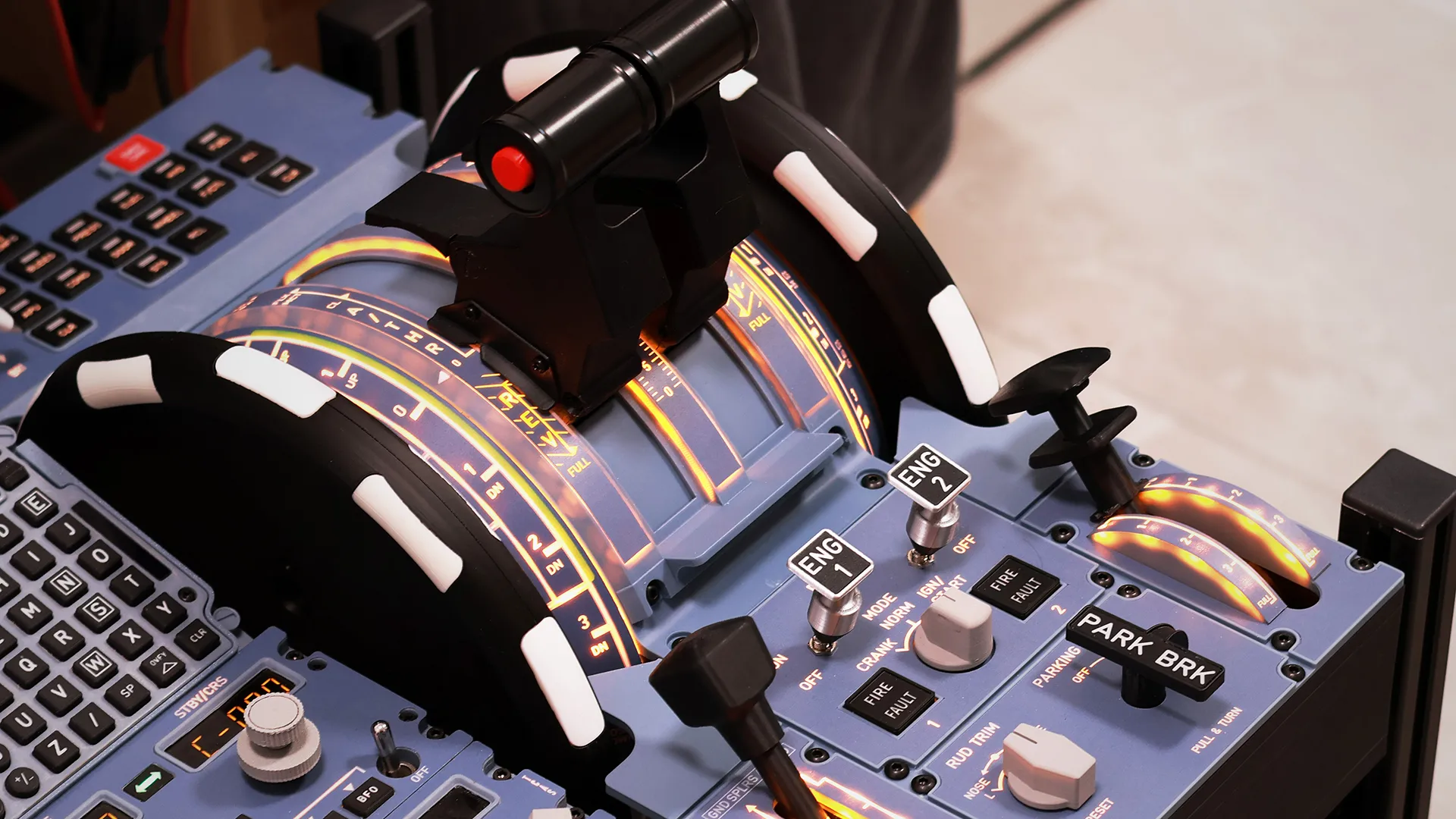 Hoowalt D107 throttle Airbus com manetes e controles para simuladores de voo