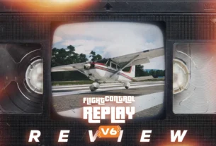 FlightControlReplay 6 exibindo replay e ferramentas de câmera no Microsoft Flight Simulator 2024