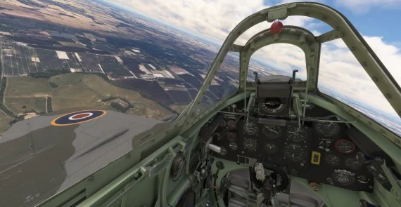 Cockpit do Spitfire Mk.XVI da Flight Replicas no Microsoft Flight Simulator