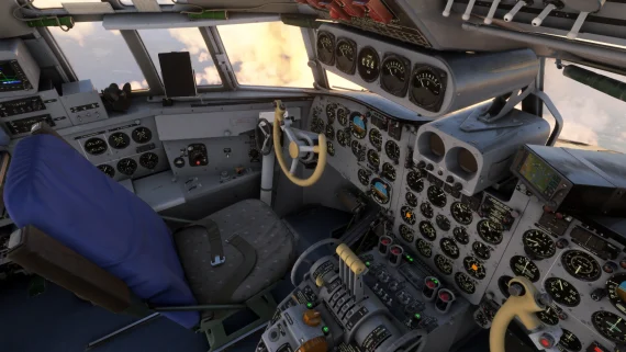 Screenshot do Ilyushin Il-18D da Nemeth Designs para MSFS 2024