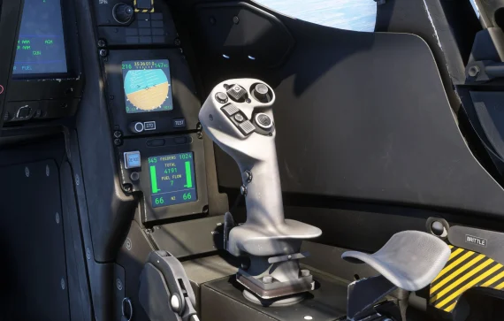 Manche e controles do Rafale C da AzurPoly no MSFS 2024