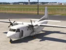 CASA C-212 Aviocar da ProjectMAX no pátio do Microsoft Flight Simulator.