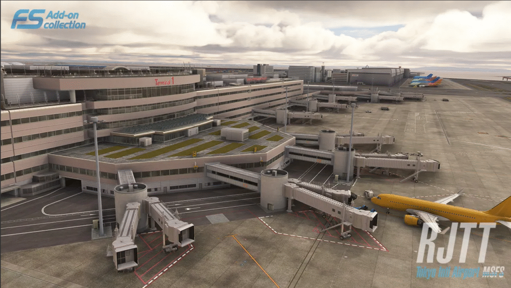 Jetways e terminal do Tokyo Haneda da TechnoBrain no MSFS