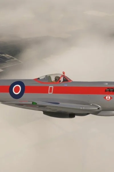 Spitfire Mk.XVI da Flight Replicas em voo no Microsoft Flight Simulator