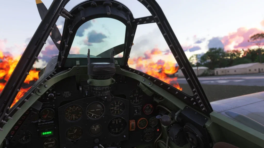 Imagem do Spitfire V2 da FlyingIron no Microsoft Flight Simulator 2024
