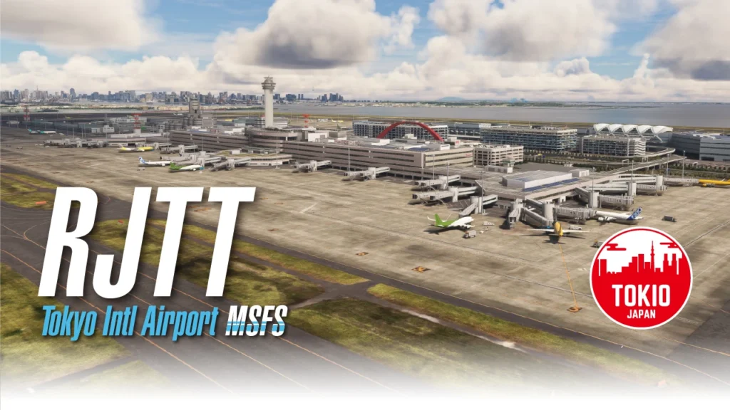 Prévia do aeroporto Tokyo Haneda RJTT da TechnoBrain no Microsoft Flight Simulator