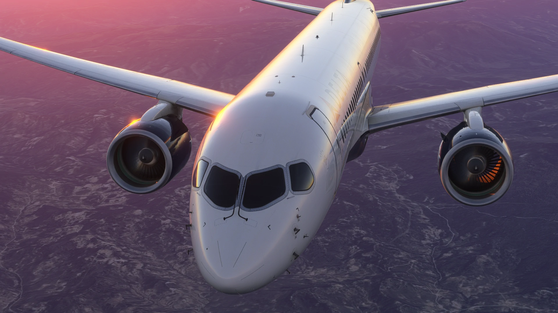 Synaptic Simulations A220 em voo no Microsoft Flight Simulator