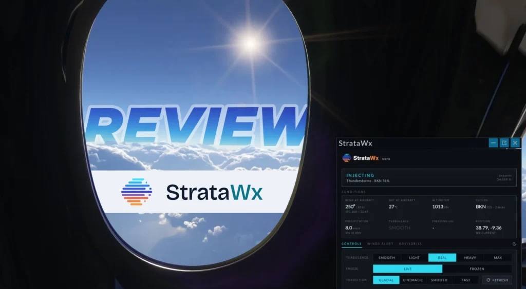 Arte de review do StrataWx para Microsoft Flight Simulator