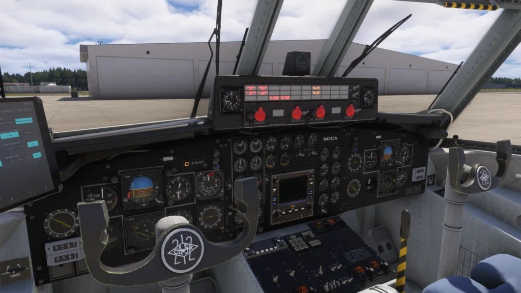 Cockpit analógico do CASA C-212 Aviocar da ProjectMAX para MSFS.