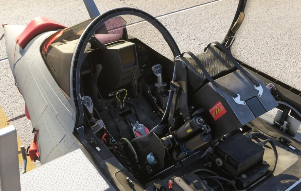Cockpit do Dassault Rafale C da AzurPoly no Microsoft Flight Simulator 2024