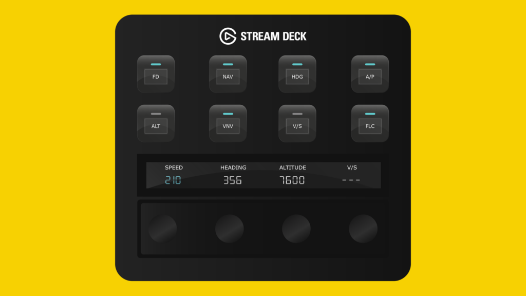Imagem do Flight Panels/Phenom 300E para perfis de Stream Deck no MSFS