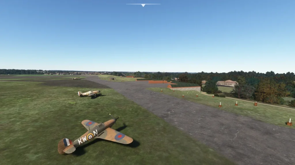Aeronave estacionada em RAF Kenley 1940 no Microsoft Flight Simulator