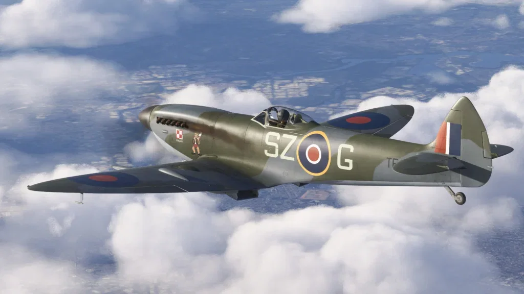 Imagem do Spitfire V2 da FlyingIron no Microsoft Flight Simulator 2024