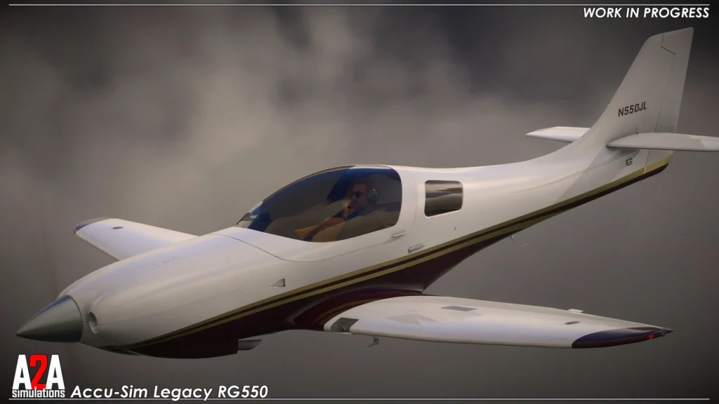 A2A Accu-Sim Legacy RG550 em voo no Microsoft Flight Simulator 2024