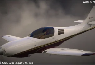 A2A Accu-Sim Legacy RG550 em voo no Microsoft Flight Simulator 2024