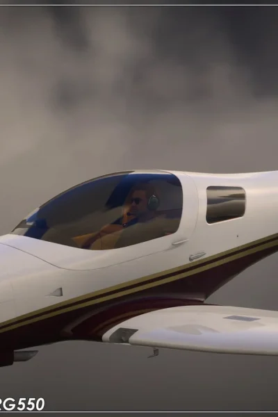 A2A Accu-Sim Legacy RG550 em voo no Microsoft Flight Simulator 2024