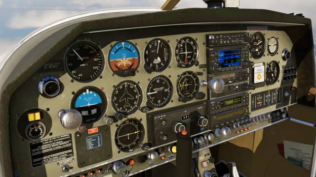 Painel completo do Robin DR400 da Just Flight no X-Plane 12