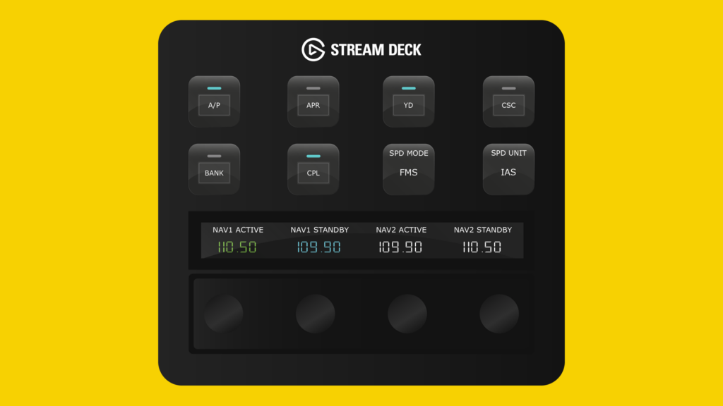 Imagem do Flight Panels/Phenom 300E para perfis de Stream Deck no MSFS