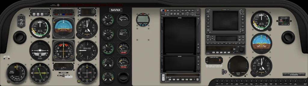 Stack de aviônicos do painel touch AVNX para Black Square no Air Manager