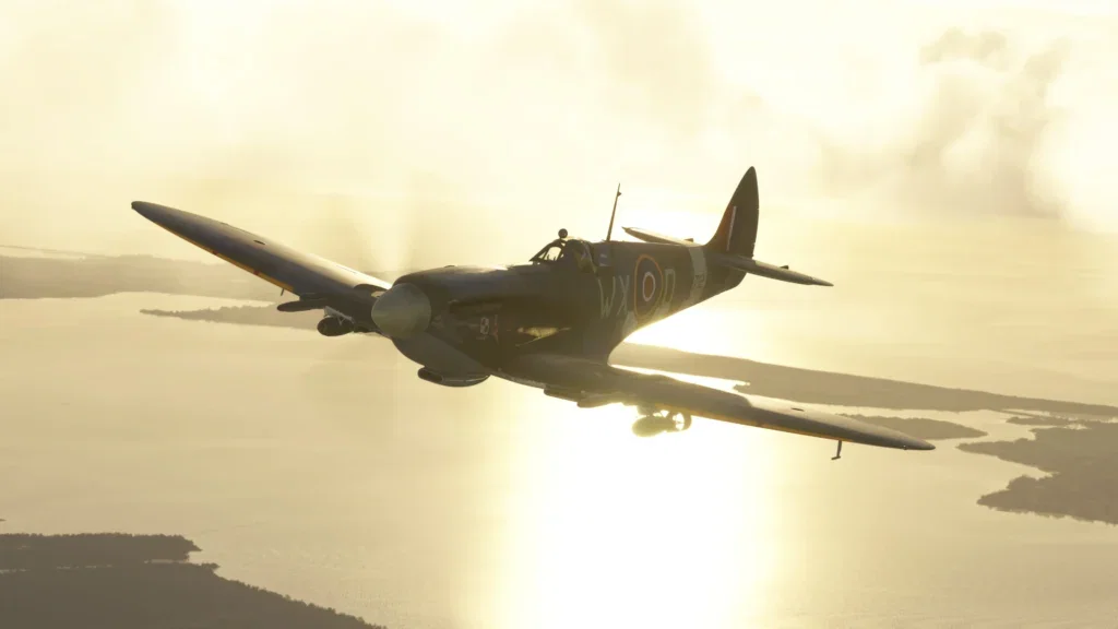 Imagem do Spitfire V2 da FlyingIron no Microsoft Flight Simulator 2024