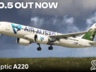 Synaptic A220 em imagem oficial do update v1.0.5 para Microsoft Flight Simulator